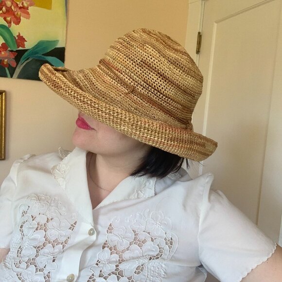 Helen Kaminski Raffia Straw Hat Austrailian Handmade in Madigascar Beach Travel - Picture 1 of 8